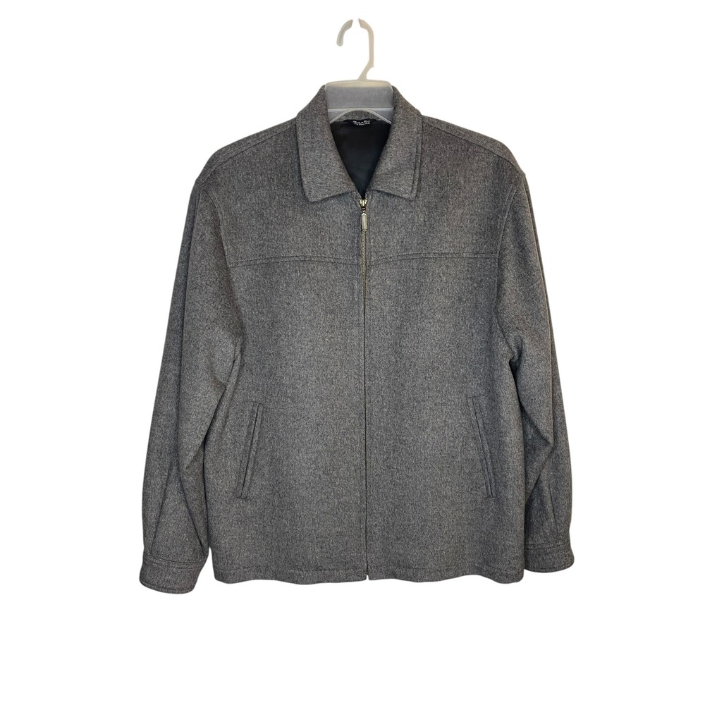 Partners Mens Grey 100% Camel Hair Full Zip Jacket Size Medium Regular